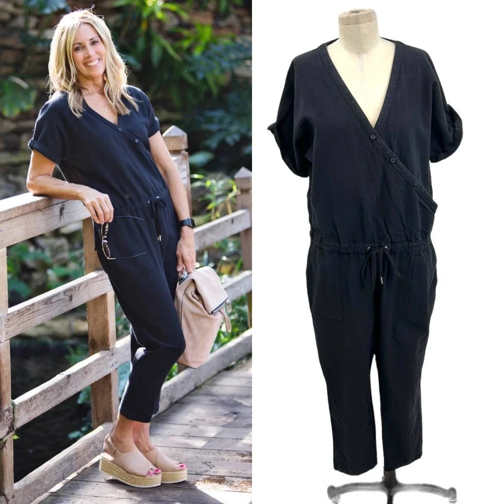 n:PHILANTHROPY‎ Gingham Jumpsuit in Black Cat Size Large
